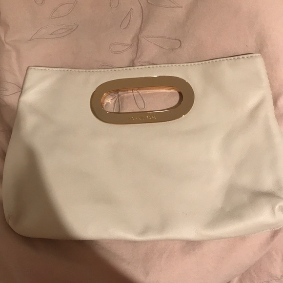 Michael Kors Handbags - Michael Kors White Leather Clutch